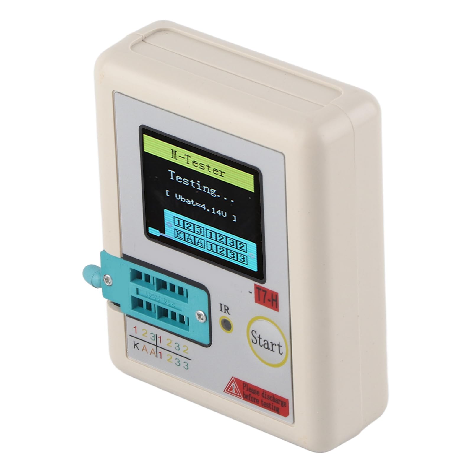 Transistor Tester TC-T7-H TFT Graphic Display Multifunctional Test Transistor Tester Capacitor 25pF-100mF Resistor 0.01-50MΩ