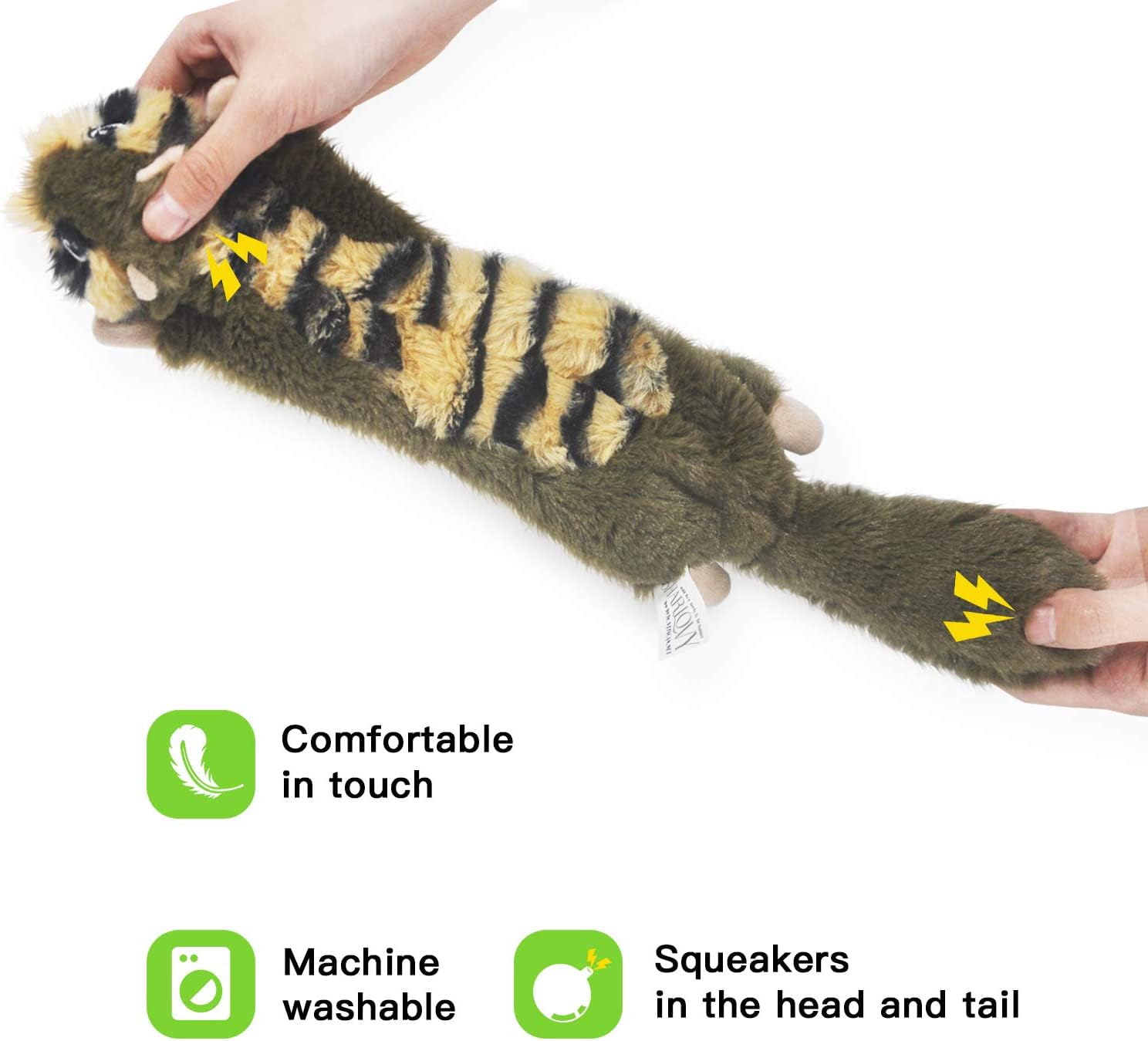 SHARLOVY Dog Squeaky Toys No Stuffing 6 Pack Dog Toys Crinkle Dog Toys for Small Dogs Durable