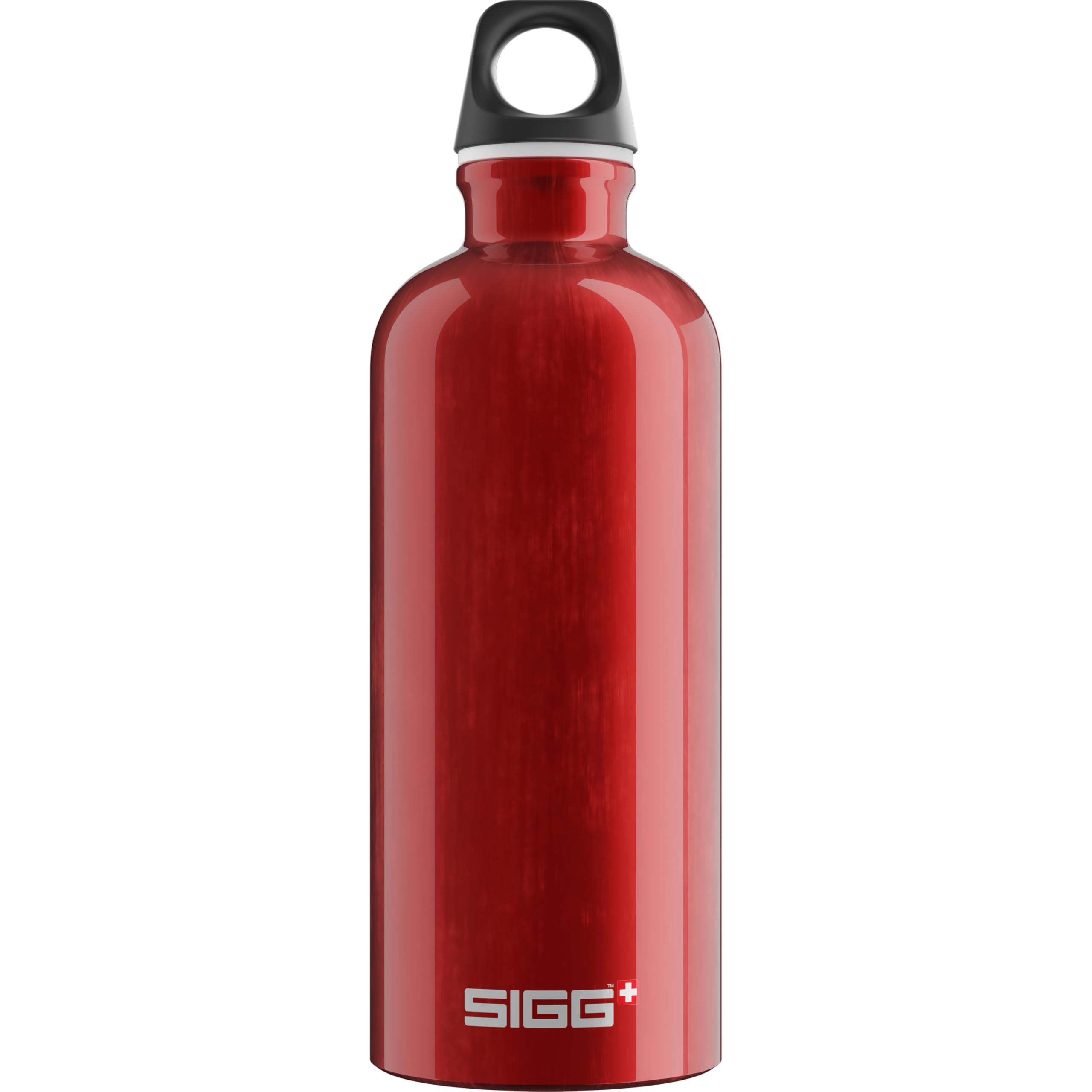 Sigg - Aluminium Water Bottle - Traveller Red - Climate Neutral Certified - Suitable For Carbonated Beverages - Leakproof - Lightweight - BPA Free - Red - 0.6 L