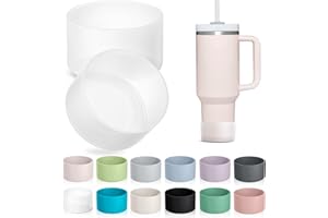 KTKUDY 2-Pack Silicone Boot for Stanley Tumbler 40 30 20 oz & Intended for Hydro Flask 12-24 oz - Cup Boot fit Select Yeti, Simple Modern, Owala Water Bottle - Bottom Cover Accessories Fit Stanley Cup