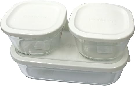 Amazon イワキ 保存容器 パック レンジ 角型 3点セット ホワイト 保存容器 キャニスター オンライン通販