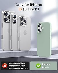OuXul Designed for iPhone 16 Case 6.1"- Slim Liquid