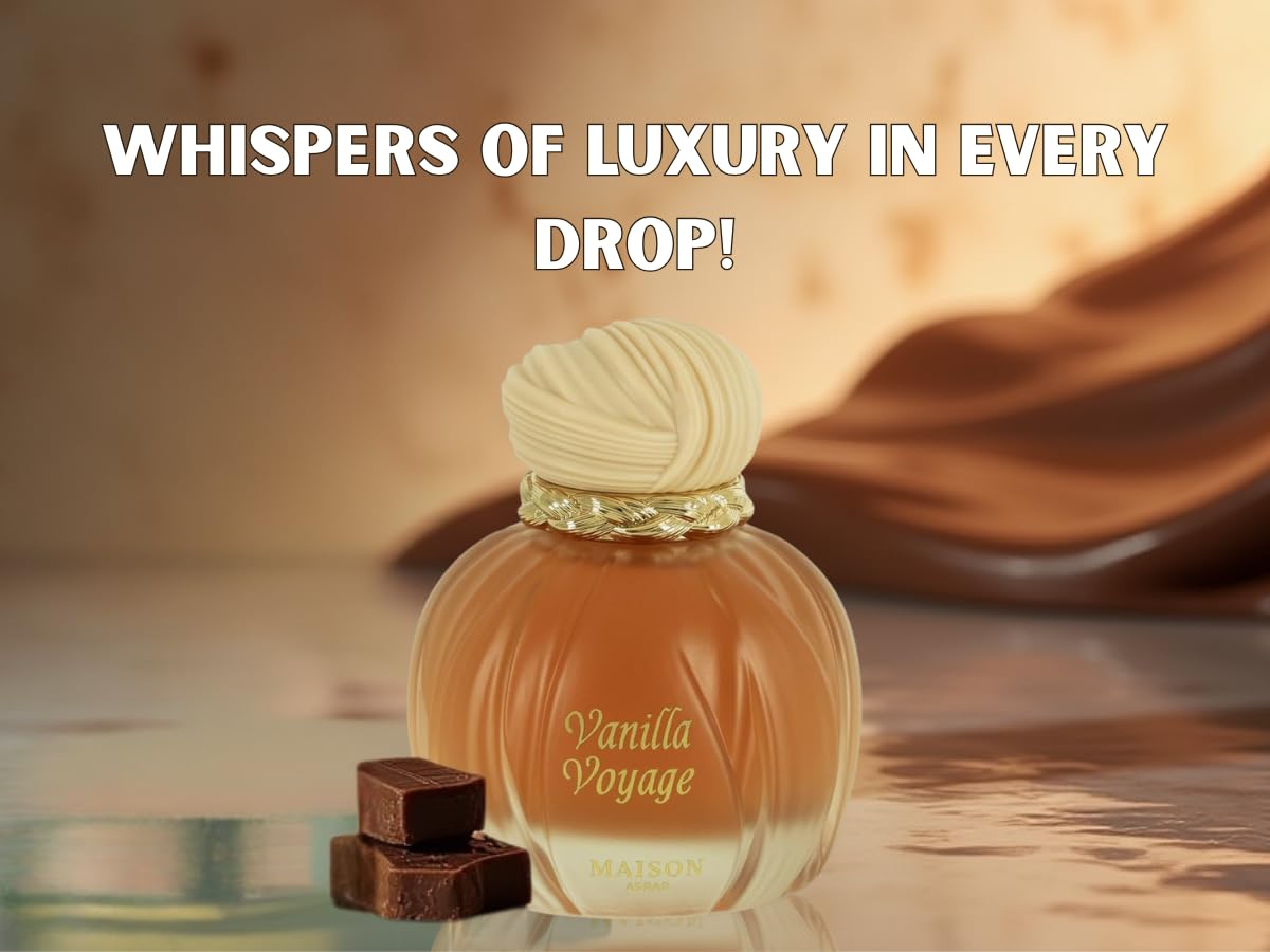 AROMA CONCEPTS | Vanilla Voyage Long Lasting Eau De Parfum EDP 3.4 Fl Oz | Unisex Perfume | Caramel, Jasmine, Tonka & Honey Notes | Luxurious Vanilla Perfume with Musk & Amber