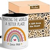 Vivulla68 Happy 60th Birthday Coffee Mug - Fabulous 60 Gifts for Women and Men, Funny Gag Present for Mom, Sister, Sixty Year Old Party Cup, Cool Drinking Mugs for Lady Turning 60 Year of Fabulous