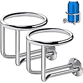 Boat Cup Holder, 2 Pcs Boat Ring Cup Holder, Stainless Steel Wall Mounted Drink Holder for Marine Yacht, Truck, RV, Boat Hardware