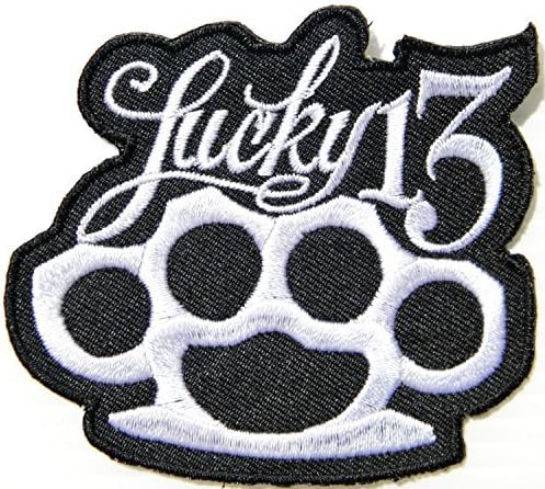 Lucky Number 13 Biker Motorcycles Jacket T-shirt Patch Sew Iron on Embroidered Badge Sign