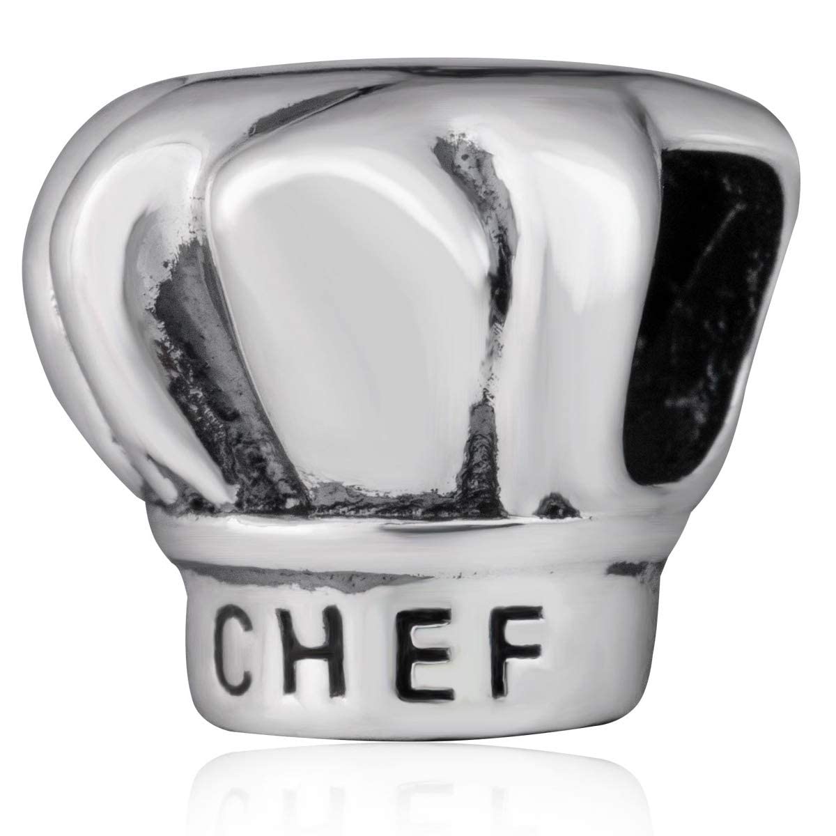 I Love Cooking Chef Hat Charm, Fit Pandora My First Mothers Day Bracelet, 925 Sterling Silver Baking Theme Cook Bead, Gift for Dad/Mum in Law/Father/Grandma/Baker