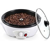 Coffee Bean Roaster Machine for Home Use, Electric Coffee Roaster with Automatic Stirring, Adjustable Temperature, and Nonstick Pan, Home Coffee Roasting for Green Coffee Beans, Peanuts &amp; Popcorn