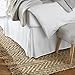 Amazon Basics Lightweight Pleated Bed Skirt, Full, Bright White, Solid