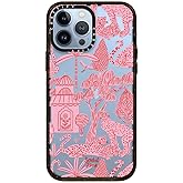 CASETiFY Impact Case for iPhone 13 Pro Max [Slim / 8.2 ft. 4X Military Grade Drop Protection/Wireless Charging Compatible] - Cheetah Paradise Pink - Clear Black