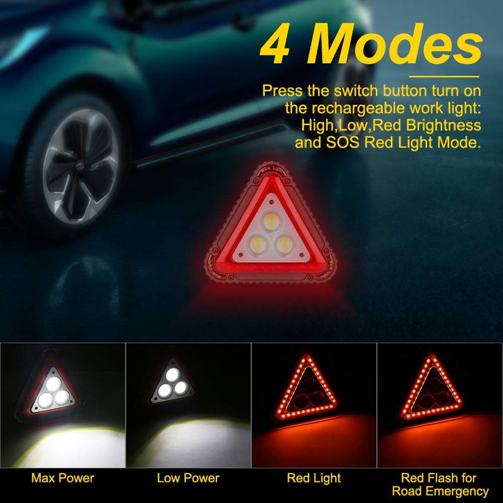 Luz de Trabajo LED Recargable Linkax Luz de Inundación,Impermeable Luz