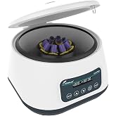JOANLAB LC-400 PRP Centrifuge, 8x2/5/10ml &amp; 4x15ml Tubes | 500-4000RPM low speed, 1717xg RCF, timer 30s-59min, benchtop centrifuge for PRP isolation &amp; sample prep