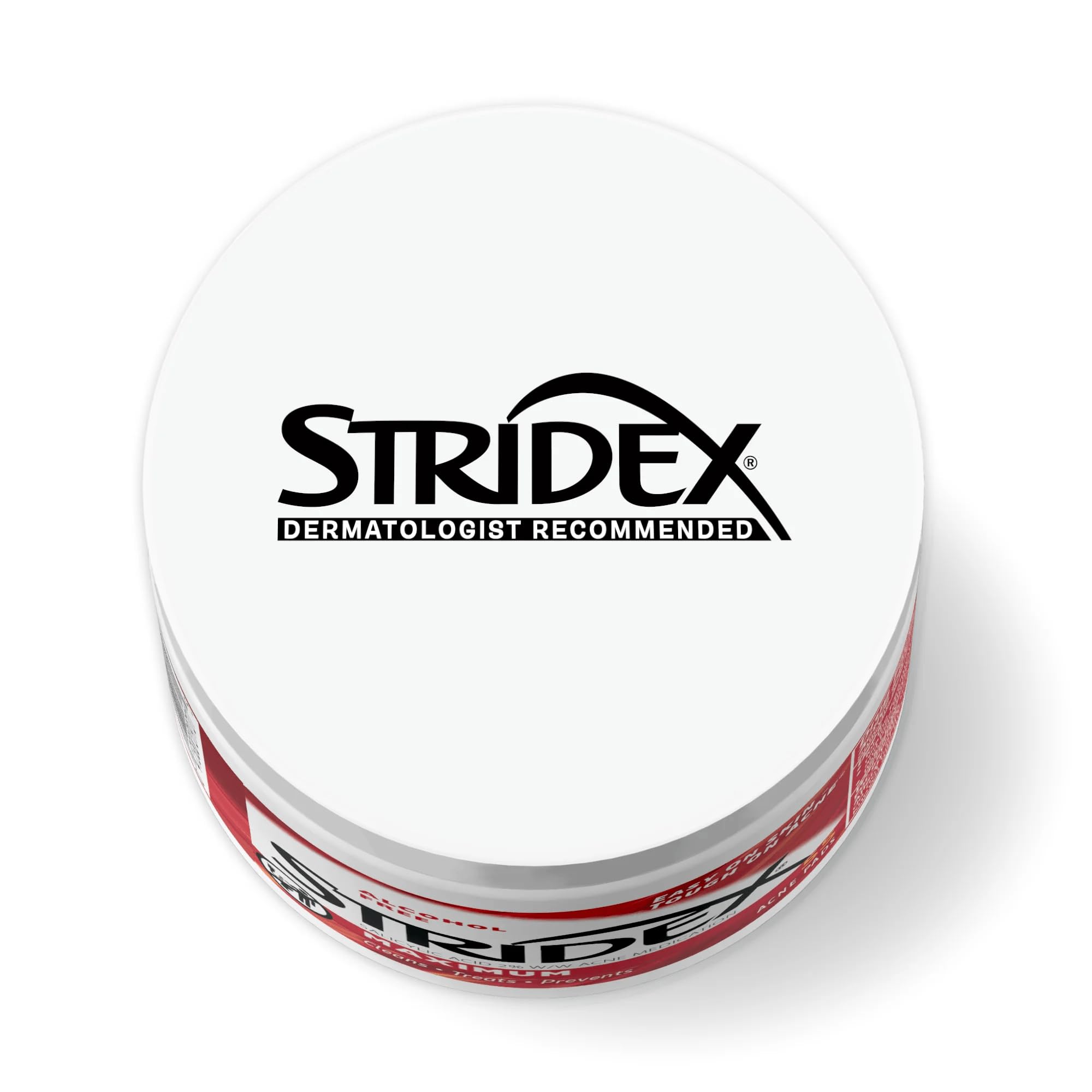 Stridex Medicated Acne Pads, Maximum, 55 Count – Facial Cleansing Wipes, Alcohol Free, Acne Treatment for Face, For Moderate Acne, Smooth Application