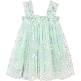 AGQT Baby Girls Tulle Tutu Dress Birthday Party Tulle Babydoll Dresses Size 6M-5T