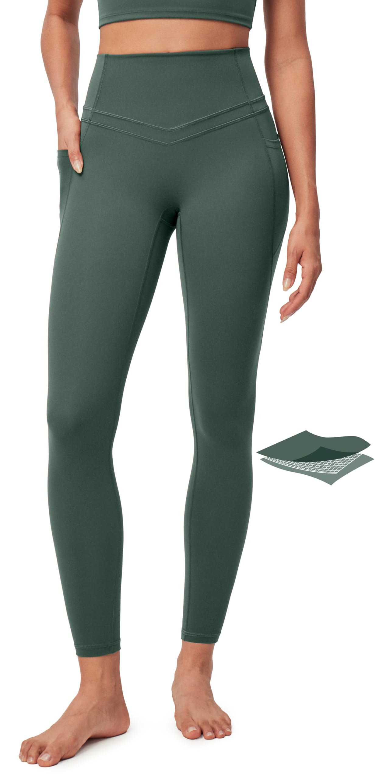 IUGA Compression Leggings with Pockets for Women