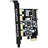 Mailiya PCI-E to USB 3.0 4 Port PCI Express Expansion Card (PCIe Card),Superspeed USB 3.0 Card with 15-Pin Power Connector for Desktops,Super Speed Up to 5Gbps