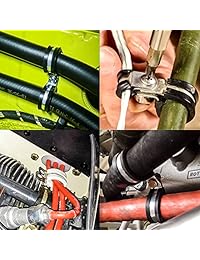 Abrazadera de acero inoxidable con recubrimiento de goma, para instalación de cables, tubos suave y de acero