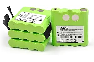 elxjar (4-Pack) 4.8V 1000mAh Ni-MH Replacement Battery for Motorola KEBT-072, M370H1A, BNH370, Midland BATT8R, TalkAbout FV700R, SX700, SX700R, SX710 Two-Way Radios