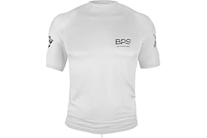 BPS Rashguard for Men Long Sleeve Short Sleeve Rash Guard Sun Protection Shirt UPF Quick Dry Men’s Swim Shirt Fishing Surfing