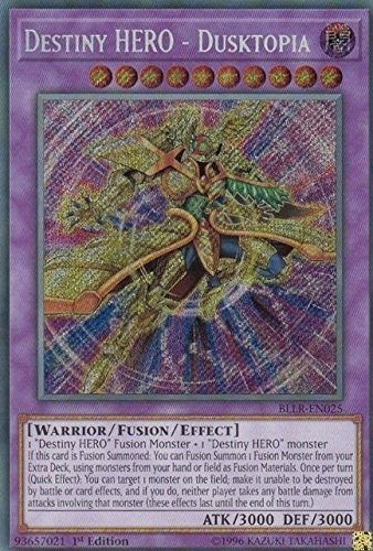 Yu Gi Oh Destiny Hero Dusktopia Bllr En025 1st Edition Secret Rare Buy Online In Turkey At Desertcart