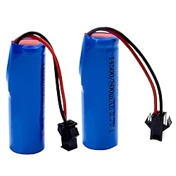 Blomiky 2 Pack 3.7V 500mAh Li-ion Rechargeable