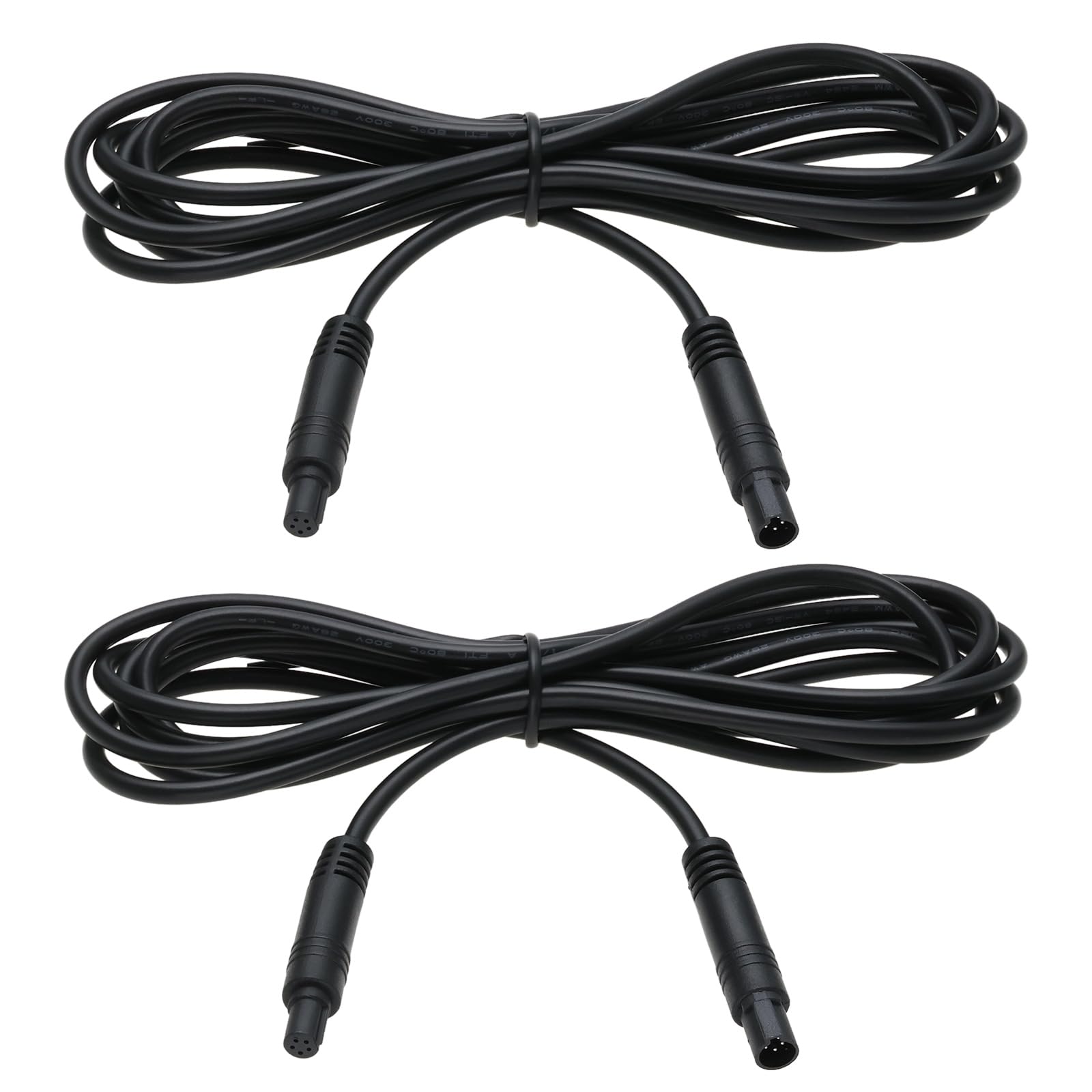 ECSiNG 2Pcs 5 Pin 2M Dash Cam Extension Cable Male to Female Car Mounted Camera Adapter Cable For Vehicle Reversing Camera Video Signal Monitoring System