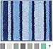 iDesign Microfiber Stripes Bathroom Shower Accent Rug - 21