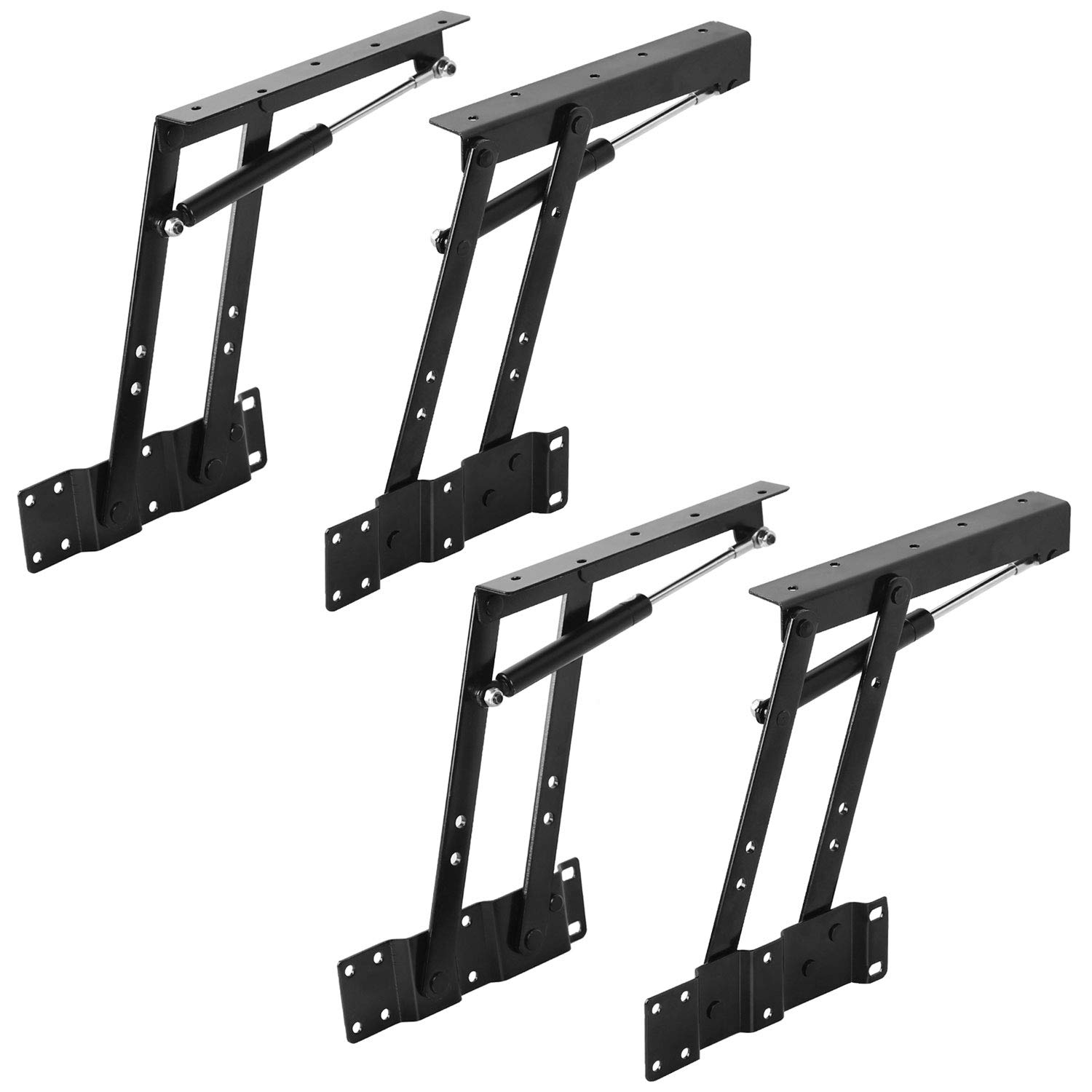 Photo 1 of KEILEOHO 4 PCS Lift Up Top Hinges, 150N Gas Hydraulic Spring Folding Stand Rack Bracket Tea Coffee Table Hinge Mechanism Furniture Hardware Lifting Rack Shelf