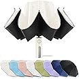 Bodyguard Inverted Umbrella, Large Windproof Umbrellas for Rain & Sun, Compact Umbrella Reverse Umbrella with Reflective Stripe, Teflon Umbrella for Women Men, Travel Folding Umbrella with Cover Bag