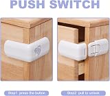 RosewineC 4 Pack Safe Cupboard Locks for Children White view 4