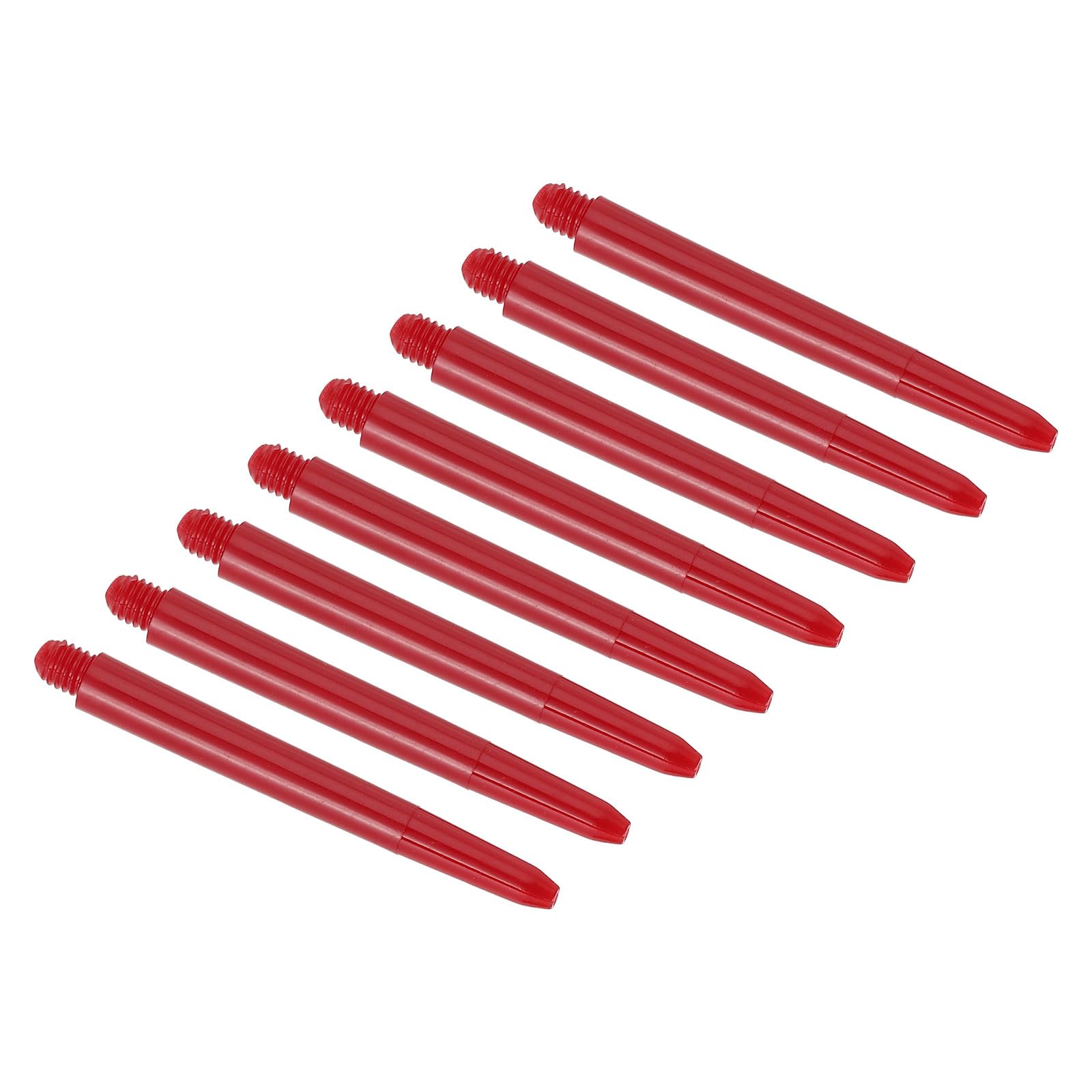 PATIKIL 53mm Plastic Dart Shafts, 50 Pack Medium 2BA Thread Dart Stems Dart Accessories, Red