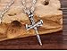 Men's 316L Stainless Steel Nail Cross Pendant Necklace 21.7inch