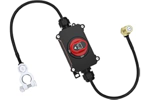Top Post Battery Disconnect Switch, CNAODUN Waterproof Battery Cut Off Switch with Wire 12-48V Heavy Duty for Car RV Boat and Vehicle(On/Off)