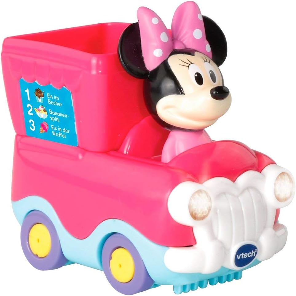 Vtech 80-512104 TUT TUT Baby Speedster Minnie Ice Cream Truck, Baby Cars, Multi-Coloured, Multicoloured