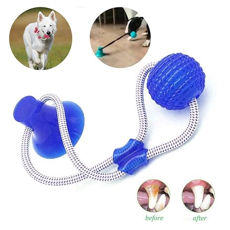 Pelota de Cuerda con Ventosa, Multifunction Pet Molar Bite Toy ...