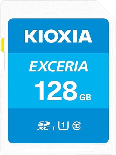 Kioxia Exceria 128GB SDXC Card UHS-I Class 10 U1 Read 100MB/s X-ray Proof Camera