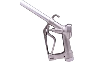 GIAYOGO 1" Inch FNPT Inlet Manual Fuel Nozzle 1" Straight Spout With 360 Rotating Connector Swivel&Hook Max Flow 32GPM 50 PSI Used For Diesel&Gasoline Water & Gravity Tank Electric Fuel Transfer Pumps