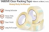1ABOVE Clear Packing Tape 48mm x 66m 3 Rolls 54 Micron Heavy Duty Adhesive view 2