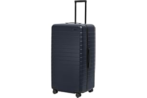 Away Large Trunk Luggage, 31 Inch Hardside Suitcase with Spinner Wheels, Lightweight & Durable, TSA Lock, Ideal for Long Trips, Navy Blue