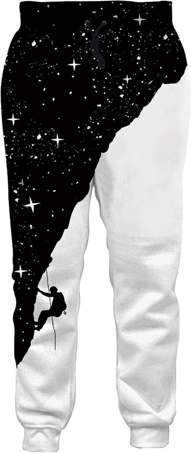 Loveternal Men Women 3D Digital Print Graphric Cool Joggers Casual Pants Sports Sweatpants