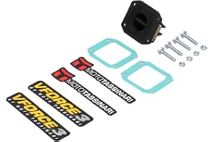 GYZOUKA Reed Valve Assembly Carbon Fiber Petals Replacement for CR 80 85 Motorcycle Reed Cage System Upgrade