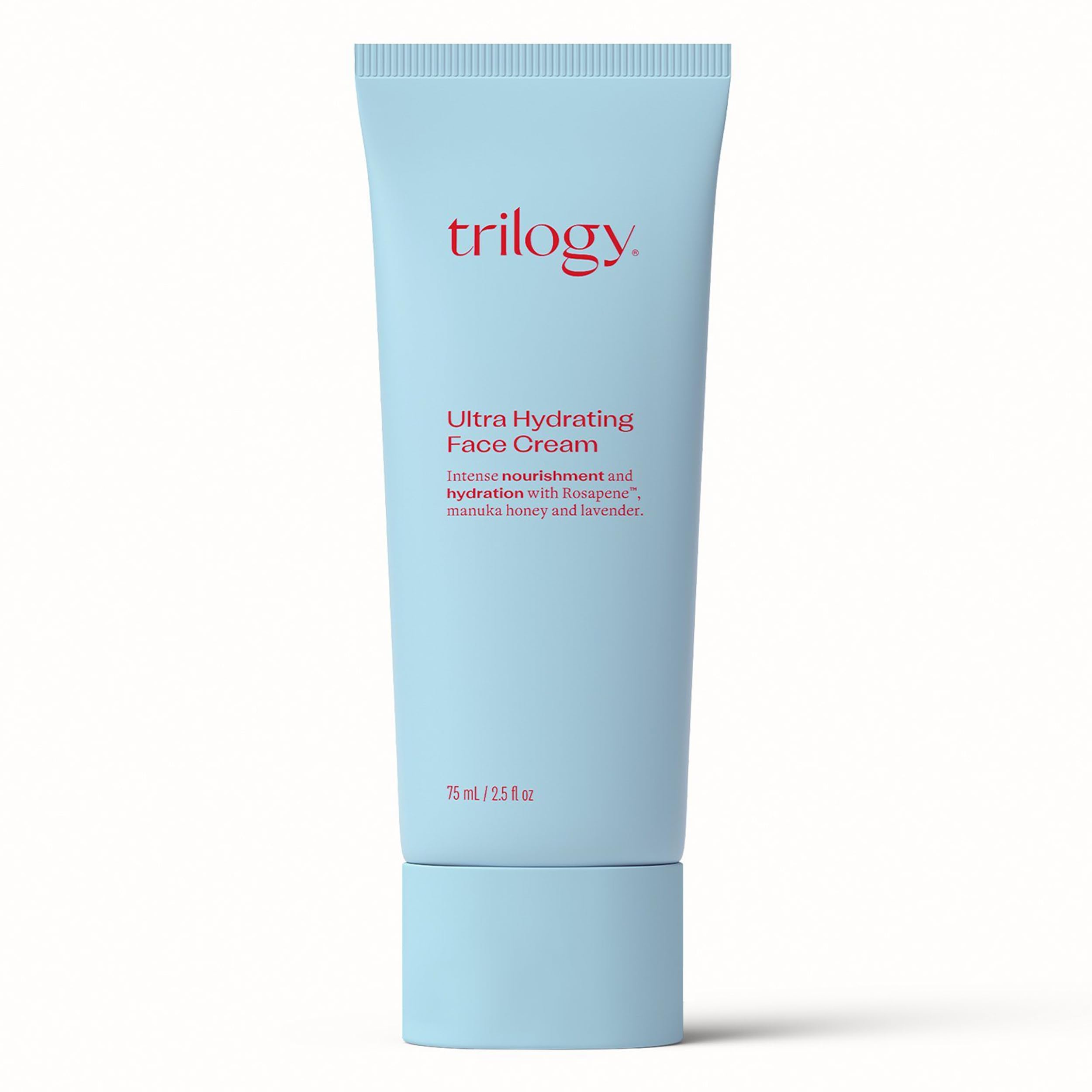 Trilogy Ultra Hydrating Face Cream, Intense Moisture for Dry Skin with Rosapene, Manuka Honey and Lavender, 2.5 fl oz