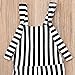 Toddler Kids Baby Girl Stripes Bell-Bottom Jumpsuit Romper Overalls Pants Outfits (Black, 6-12M)