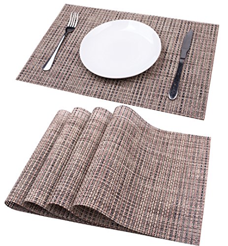 Mint Cook Washable Heat Resistant Placemats For Dining Table Or Kitchen Easy To Clean Woven Vinyl Place Mats Reversible And Elegant Placemats Beige Set Of 4 Buy Online In Dominica At Dominica Desertcart Com Productid 33185155