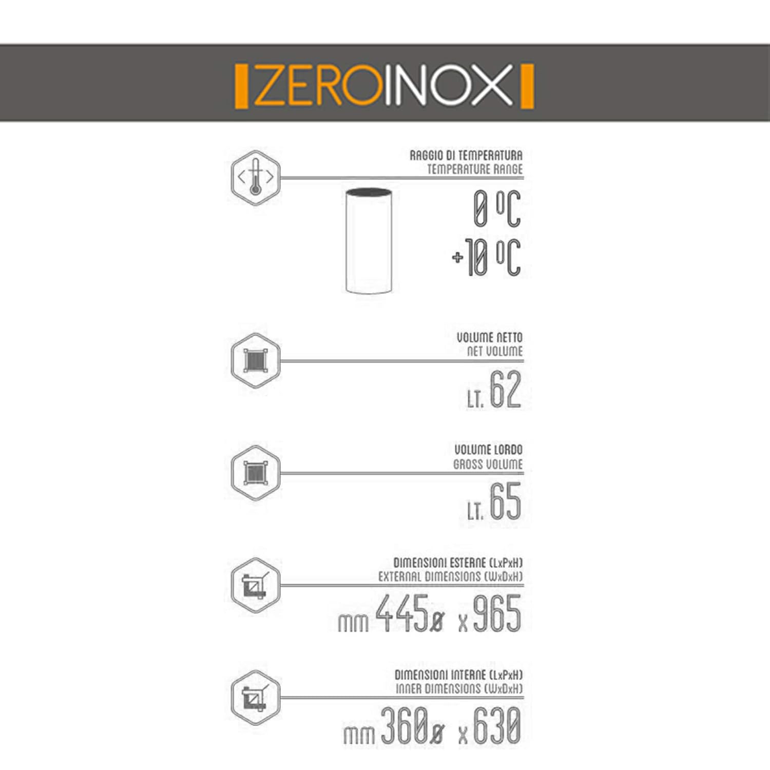 ZeroInox - Nevera para Bebidas - 62 litros - Bar Pub Catering ...
