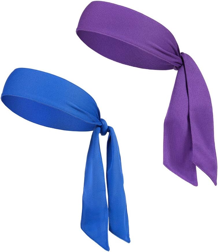 DEMIL Head Tie Tennis Tie Hairband - Sports Headband Ideal for Athletics,Pirates,Karate Keep Sweat & Hair Out of Your Face