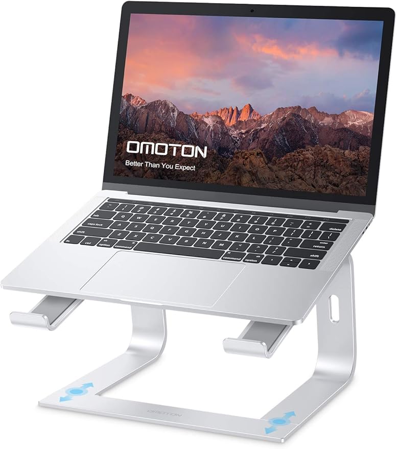 Laptop Stand, OMOTON Laptop Mount, Aluminum Laptop Holder Riser Stand