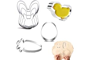 Superior Grade Easter Bunny Cookie Cutter - Durable Stainless Steel Cookie Shapes for Unforgettable Easter Experiences with F