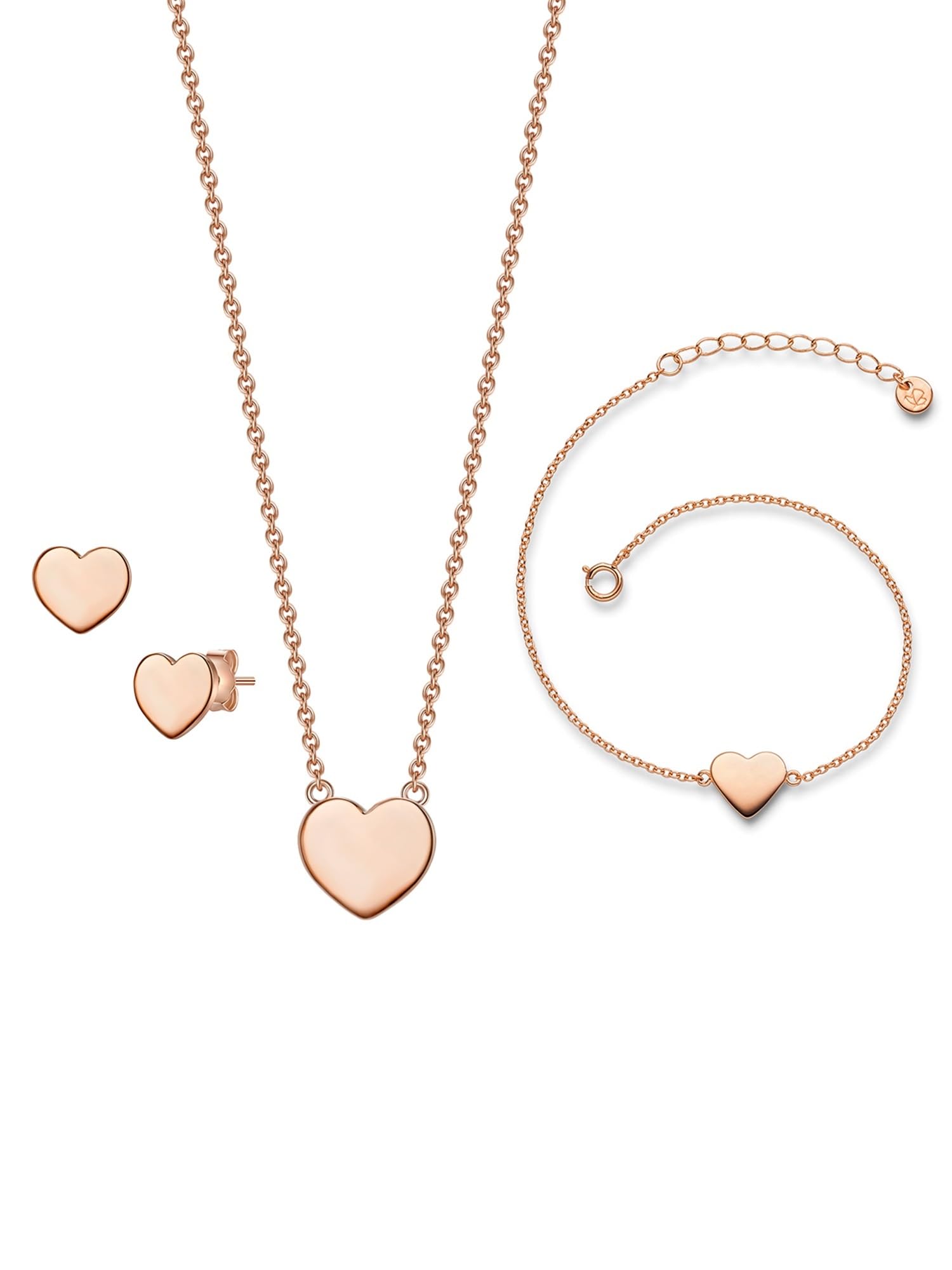 Glanzstücke München Female 925/- Sterling Silver Set (Necklace + Bracelet + Earrings)