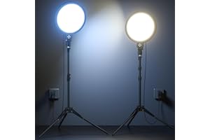 mmcrz 2Pack Large Ring Light with 60'' Tripod Stand, 6500K Professional Full-Screen Big Ring Light for Selfie, Studio Video Photography, TikTok, YouTube, Live Stream, Video Recording
